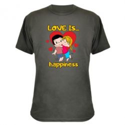 Камуфляжная футболка Love is...happyness - PrintSalon