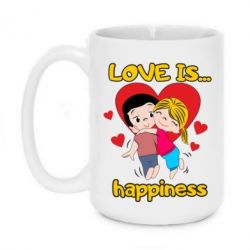 Чашка 420ml Love is...happyness - PrintSalon