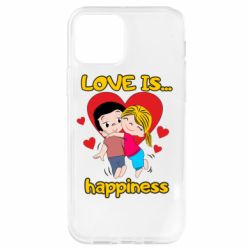 Чехол для iPhone 12 Love is...happyness - PrintSalon