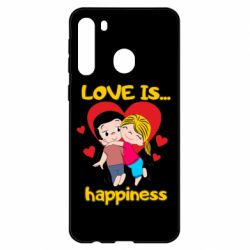 Чехол для Samsung A21 Love is...happyness - PrintSalon