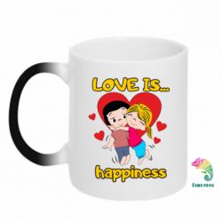 Чашка-хамелеон Love is...happyness - PrintSalon