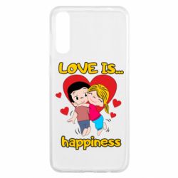 Чехол для Samsung A50 Love is...happyness - PrintSalon