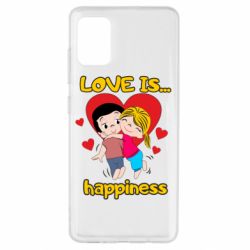 Чехол для Samsung A51 Love is...happyness-PrintSalon Чехол для Samsung A51 Love is...happyness
