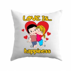 Подушка Love is...happyness - PrintSalon