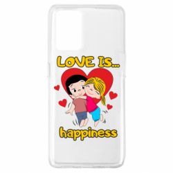 Чехол для Oppo A74 4G Love is...happyness - PrintSalon