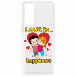 Чехол для Oppo Reno 4 Pro Love is...happyness - PrintSalon