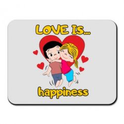 Коврик для мыши Love is...happyness - PrintSalon
