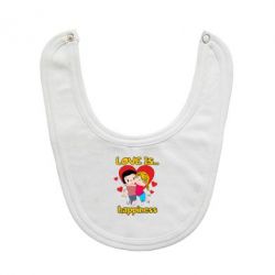 Слюнявчик  Love is...happyness - PrintSalon