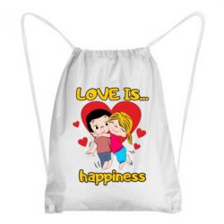 Рюкзак-мешок Love is...happyness - PrintSalon