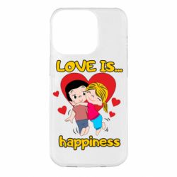 Чехол для iPhone 14 Pro Love is...happyness - PrintSalon