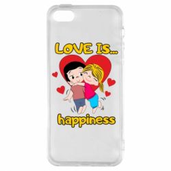 Чехол для iPhone5/5S/SE Love is...happyness - PrintSalon
