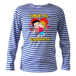 Тельняшка с длинным рукавом Love is...happyness-PrintSalon Тельняшка с длинным рукавом Love is...happyness
