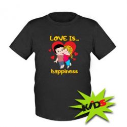 Детская футболка Love is...happyness - PrintSalon