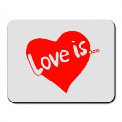 Коврик для мыши Love is... - PrintSalon