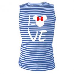 Майка-тельняшка Love Mickey Mouse (female) - PrintSalon