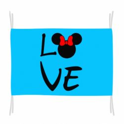 Флаг Love Mickey Mouse (female) - PrintSalon