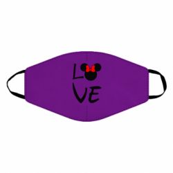Маска многоразовая Love Mickey Mouse (female) - PrintSalon