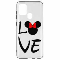 Чехол для Samsung A21s Love Mickey Mouse (female) - PrintSalon