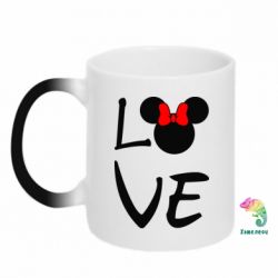 Чашка-хамелеон Love Mickey Mouse (female) - PrintSalon