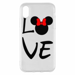 Чехол для iPhone X/Xs Love Mickey Mouse (female) - PrintSalon