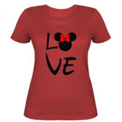 Женская футболка Love Mickey Mouse (female) - PrintSalon
