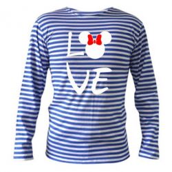 Тельняшка с длинным рукавом Love Mickey Mouse (female) - PrintSalon