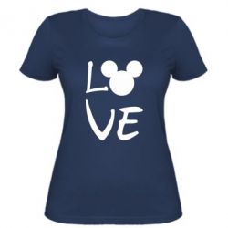 Женская футболка Love Mickey Mouse (male) - PrintSalon
