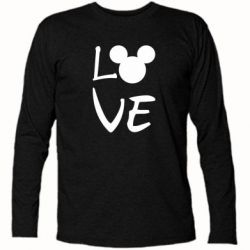 Футболка с длинным рукавом Love Mickey Mouse (male) - PrintSalon