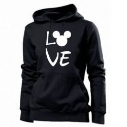 Женское худи Love Mickey Mouse (male) - PrintSalon