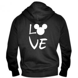 Мужское худи на молнии Love Mickey Mouse (male) - PrintSalon