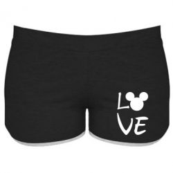 Женские шорты Love Mickey Mouse (male) - PrintSalon