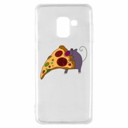 Чехол для Samsung A8 2018 Love Pizza 2 - PrintSalon