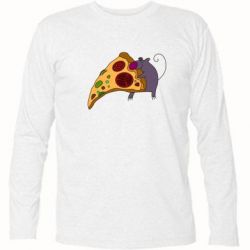 Футболка с длинным рукавом Love Pizza 2 - PrintSalon