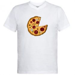 Мужская футболка  с V-образным вырезом Love Pizza - PrintSalon
