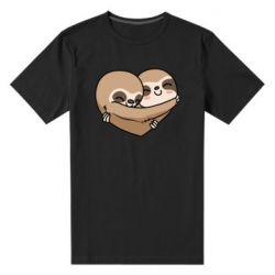 Мужская футболка премиум Love sloths - PrintSalon