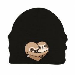 Шапка флисовая Love sloths - PrintSalon