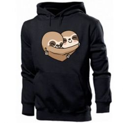 Мужское худи Love sloths - PrintSalon