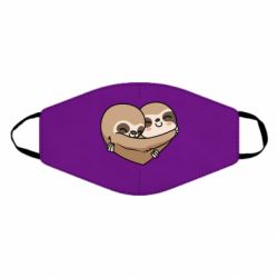 Маска многоразовая Love sloths - PrintSalon