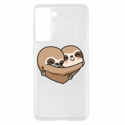Чехол для Samsung S21 Love sloths - PrintSalon