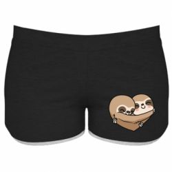 Женские шорты Love sloths - PrintSalon