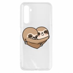 Чехол для Realme 6 Love sloths - PrintSalon