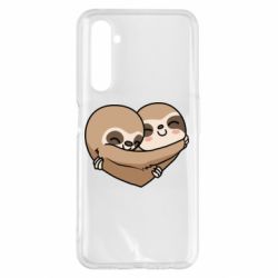Чехол для Realme 6 Pro Love sloths - PrintSalon