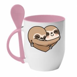 Чашка с ложкой Love sloths