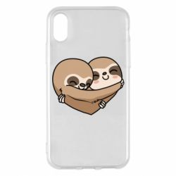 Чехол для iPhone X/Xs Love sloths - PrintSalon