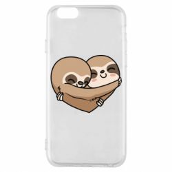 Чехол для iPhone 6/6S Love sloths - PrintSalon
