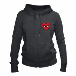 Жіноче худі на блискавці Love spider man - PrintSalon