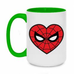 Чашка двокольорова велика Love spider man - PrintSalon
