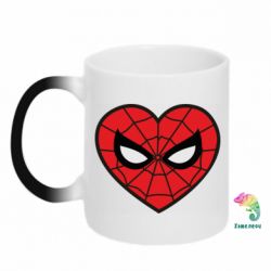 Чашка-хамелеон Love spider man - PrintSalon