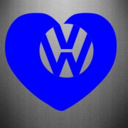 Наклейка Love Volkswagen - PrintSalon