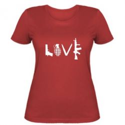 Женская футболка Love (weapon) - PrintSalon